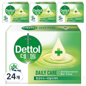 데톨 비누 데일리케어 샤워용품, 100g, 24개입