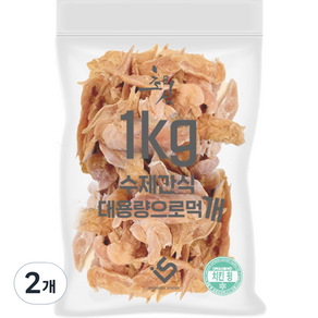 초심 강아지 대용량 실속형 수제간식, 치킨 윙, 1kg, 2개