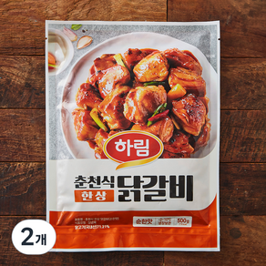 하림 춘천식 한상 닭갈비 순한맛, 2개, 500g