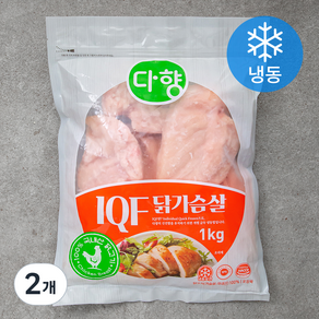 다향 IQF 닭가슴살 (냉동), 1kg, 2개