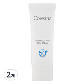 코리아나 마일드 수딩 선크림 SPF50+ PA+++, 40ml, 2개