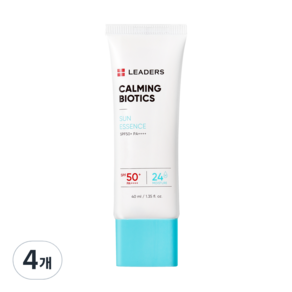 리더스 카밍 바이오틱스 선에센스 SPF50+ PA++++, 40ml, 4개