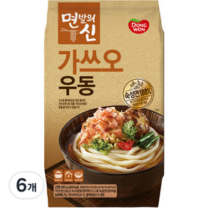 동원 면발의신 가쓰오우동, 385.6g, 6개