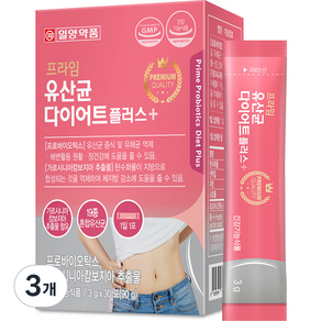 일양약품 프라임 유산균 다이어트 플러스 30p, 90g, 3개