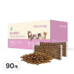 톰스패밀리 키튼 어린 고양이 건식사료, 생선, 60g, 90개