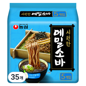 농심 메밀소바, 127g, 35개