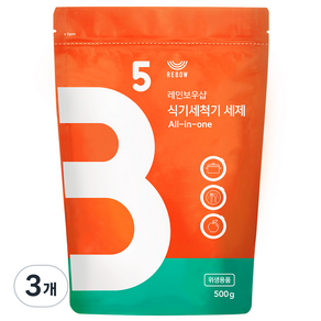 레인보우샵 올인원 식기세척기 세제 리필, 500g, 3개