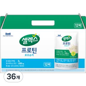 셀렉스 파우치 프로틴 음료 로우슈거 12p, 125ml, 36개