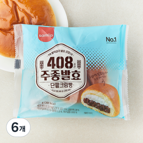 삼립 408시간 주종발효 단팥크림빵, 115g, 6개, 1개입