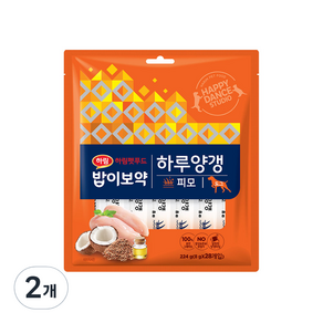 하림펫푸드 밥이보약 하루양갱 강아지 간식, 피모, 224g, 2팩