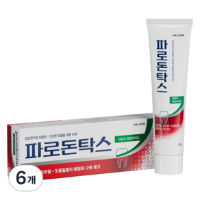 파로돈탁스 데일리 후로라이드 치약, 100g, 6개