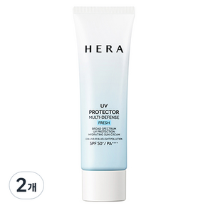 헤라 유브이프로텍터 멀티디펜스 프레쉬 선크림 SPF50+ PA++++, 50ml, 2개
