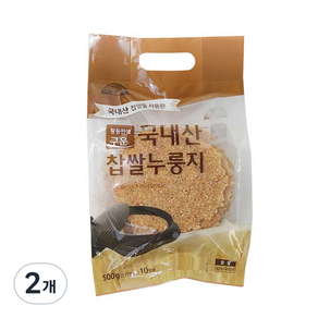 오가닉스토리 국내산 찹쌀누룽지, 500g, 2개