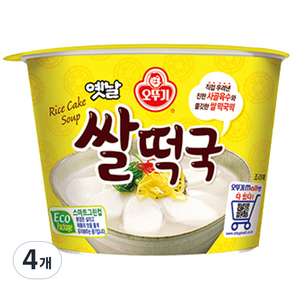 오뚜기 옛날 쌀떡국 용기형, 166.6g, 4개