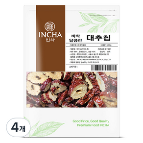 인차 바삭 달콤한 대추칩, 400g, 4개