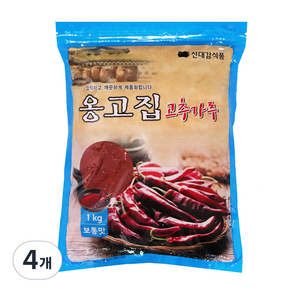 신대감 옹고집 고추가루 보통맛 찜 무침용, 1kg, 4개