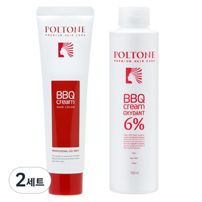 폴톤 BBQ 크림 150ml + 옥시던트 6% 산화제 150ml 세트, 3N 다크브라운, 2세트