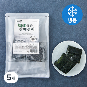 청해명가 국내산 제철 찰매생이 (냉동), 5개, 300g