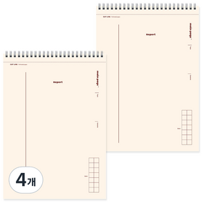 뭉구 4000 메인페이지 뜯어쓰는 A4 절취 상철노트, 베이지, 4개