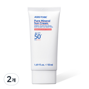 애즈이즈투비 퓨어 미네랄 선크림 SPF50+ PA++++, 50ml, 2개