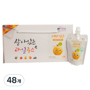 솔티마을 살아있는 배사랑 과일주스, 80ml, 48개