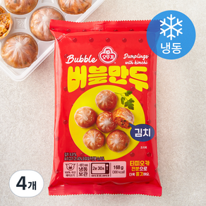 오뚜기 버블만두 김치 (냉동), 168g, 4개