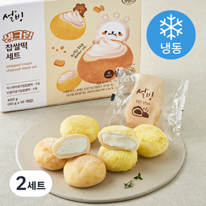 설빙 생크림 찹쌀떡 세트 400g (냉동), 2세트