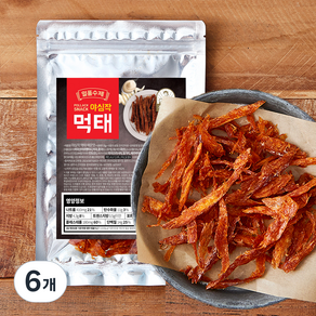 일품수제 야심작 먹태 매운맛, 35g, 6개