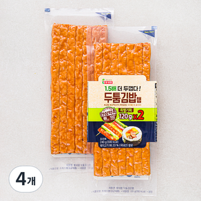 롯데햄 두툼 김밥햄, 120g, 4개