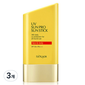 이자녹스 UV 선프로 클리어 점보 선스틱 SPF50+ PA++++, 30g, 3개