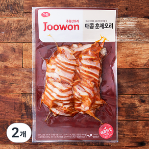 주원산오리 매콤 훈제오리, 400g, 2개