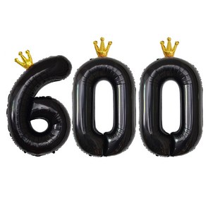 JOYPARTY 숫자 600 은박풍선 왕관 90cm