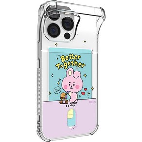 아이컬러즈 BT21 마이 리틀 버디 투명에어 카드 휴대폰 케이스