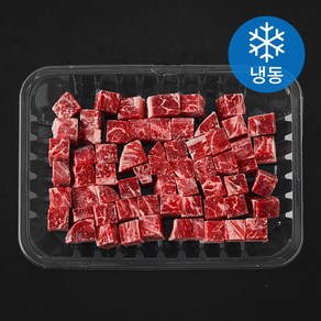 미국산 소고기 부채살 사각큐브 (냉동), 1개, 500g