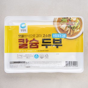 청정원 고소한 칼슘두부 부침 찌개 겸용, 3kg, 1개