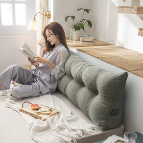 에이치아이 삼각 등받이 침대 헤드 쿠션 H30, 그레이(H30 150GR), 150 x 30 x 50 cm