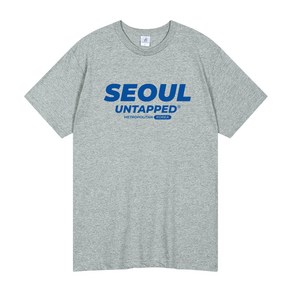 언탭트 남성용 대한민국 SEOUL 16수 면혼방 반팔 티셔츠