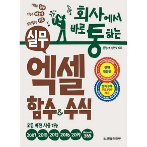 회사에서 바로 통하는 실무 엑셀 함수&수식:모든 버전 사용 가능