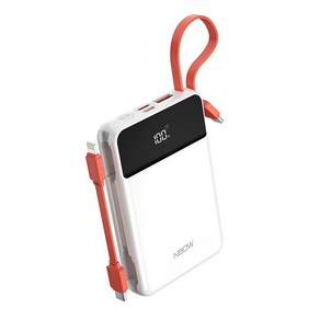 엔보우 고속충전 22.5W 보조배터리 10000mAh, NBOW_P10, 화이트