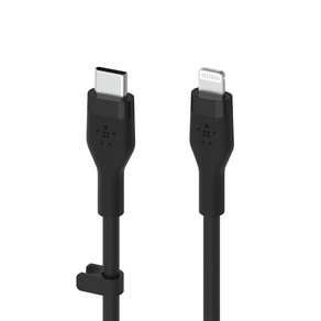 벨킨 플렉스 USB C-라이트닝 아이폰 고속 충전 케이블 CAA009bt1M, 1m, 블랙, 1개