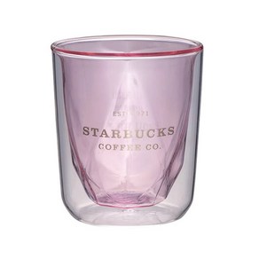 스타벅스 엔젤 더블 월 글라스 콜드 컵, 핑크, 237ml