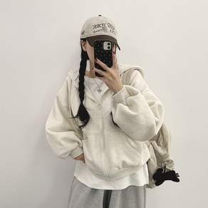 위드후이린 봉봉 루즈핏 후드 집업