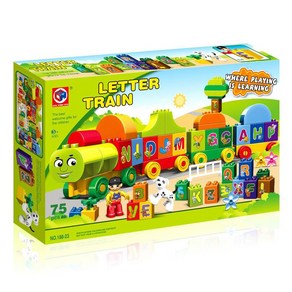 KIDS HOME TOYS 알파벳 기차놀이 레고호환블록 188-23