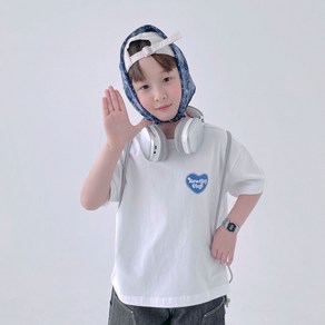 베리클로젯 남아용 뉴 하트 체커 반팔 티셔츠