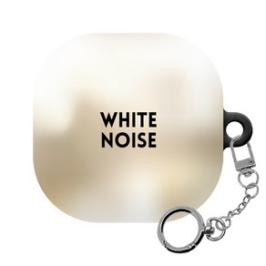 몬드몬드 포인트 블러 갤럭시 버즈프로 버즈라이브 하드 케이스 + 키링, White noise, 1개