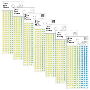 쁘띠팬시 오피스포인트 마스킹 스티커 6매, L306A, 7개