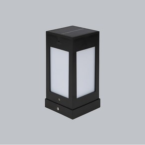 원하 LED 태양광 가든 문주등 주광색 80 x 80 x H 170 mm, 블랙