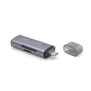 Coms 휴대용 USB C타입 OTG 카드리더기, BT252