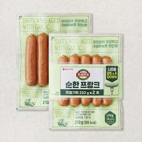 롯데웰푸드 순한 프랑크 소시지, 210g, 2개