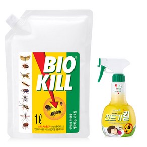 비오킬 살충제 리필 파우치 1L + 진드기킬 370ml 세트, 1세트